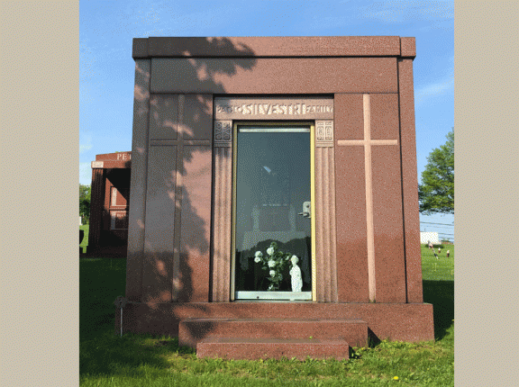 Walk-in family mausoleums provide shelter, privacy and comfort to family members that are visiting a grave site to pay their respects to family members that have passed on.