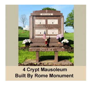 Prices For 4 Crypt Mausoleums Sold By Rome Monument Start At $35,000