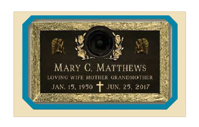 Companion Matching Bronze Military Grave Markers For A Veteran's Spouse