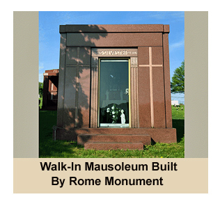 Pictured Here Is A Walk-In Mausoleum Built By Rome Monument - Prices Start At $85,000