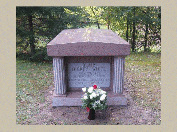 Single Crypt Rose Colored Granite Mausoleum With Columns