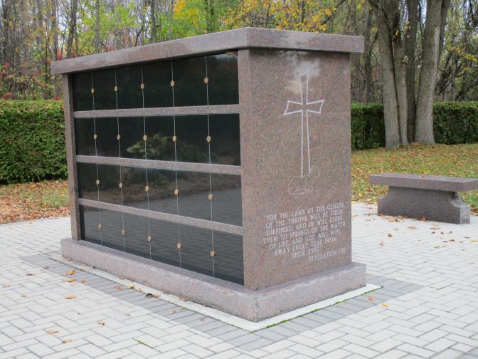 A columbarium is a structure for the reverential and usually public storage of funerary urns, holding cremated remains of the deceased - February 28 2023 - Rome Monument