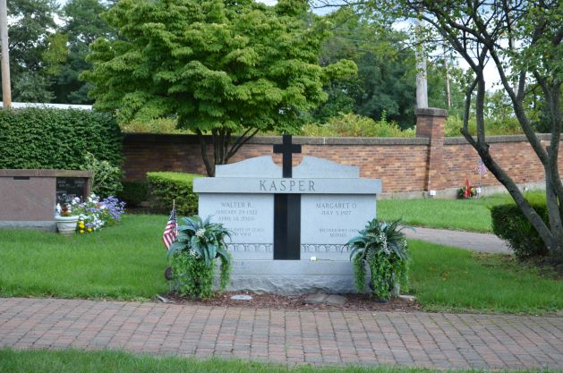 Cross Themed Two Crypt Mausoleum. Side-By-Side Mausoleum Purchased In Advance. Price: $23,000 +Installation Costs (US Only). Custom Designed Per Order.