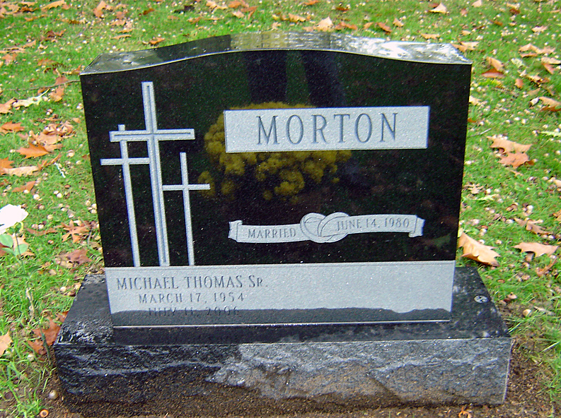 black gravestone