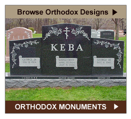 Browse Orthodox Headstone and Grave Marker Designs