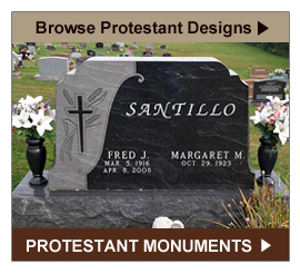 Browse Protestant Monument and Headstone Designs