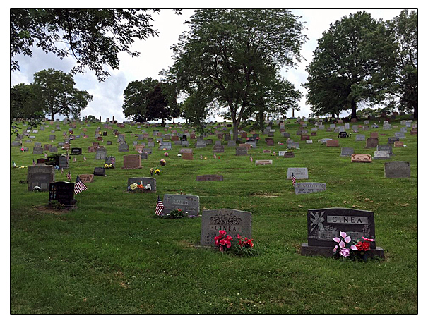 Calvary Catholic Cemetery Grounds in Pittsburgh